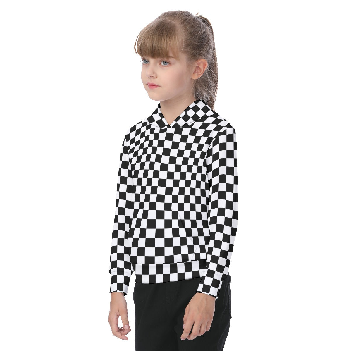 Checkerboard Oversized Kid's Hoodie