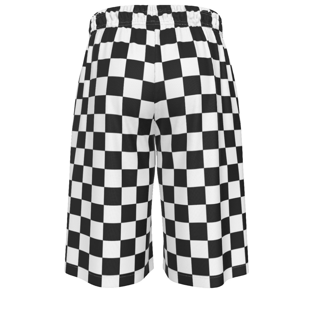 Checkerboard Men's Over-The-Knee Shorts