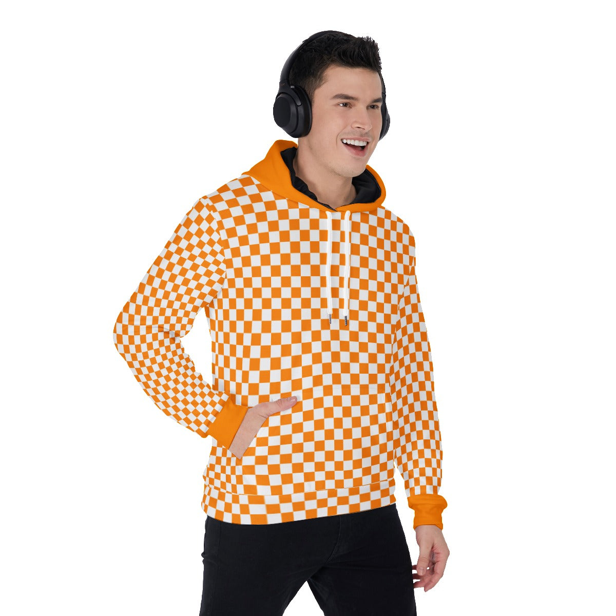 Checkerboard Men's Pullover Hoodie