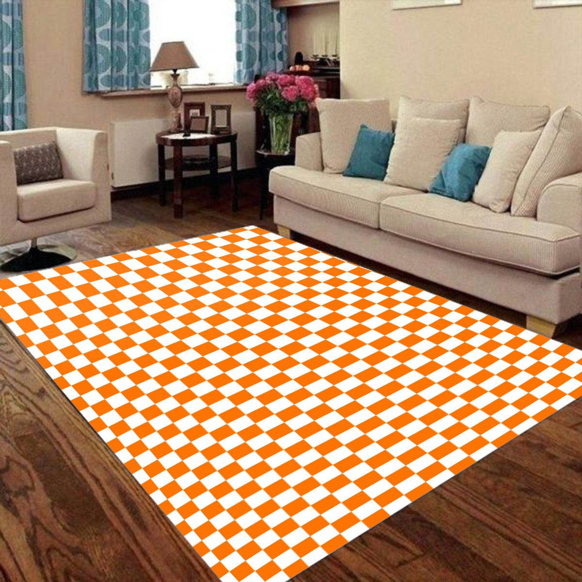 Checkerboard Foldable Rectangular Floor Mat