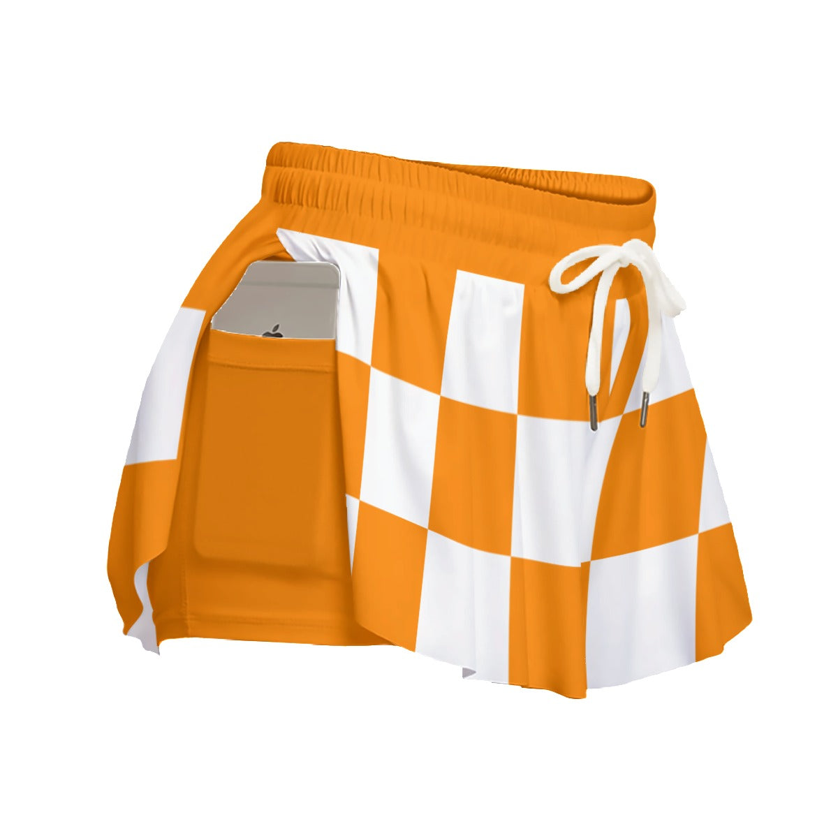 Checkerboard Women's Sport Skirt With Pockets