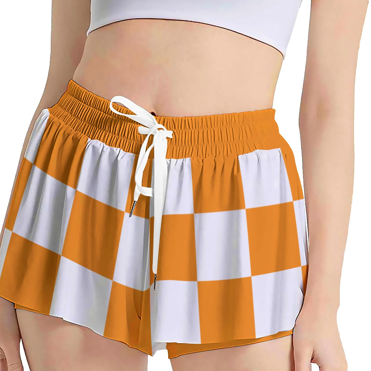 Checkerboard Women's Sport Skirt With Pockets