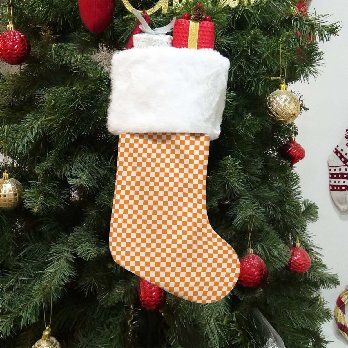 Checkerboard Christmas Stocking