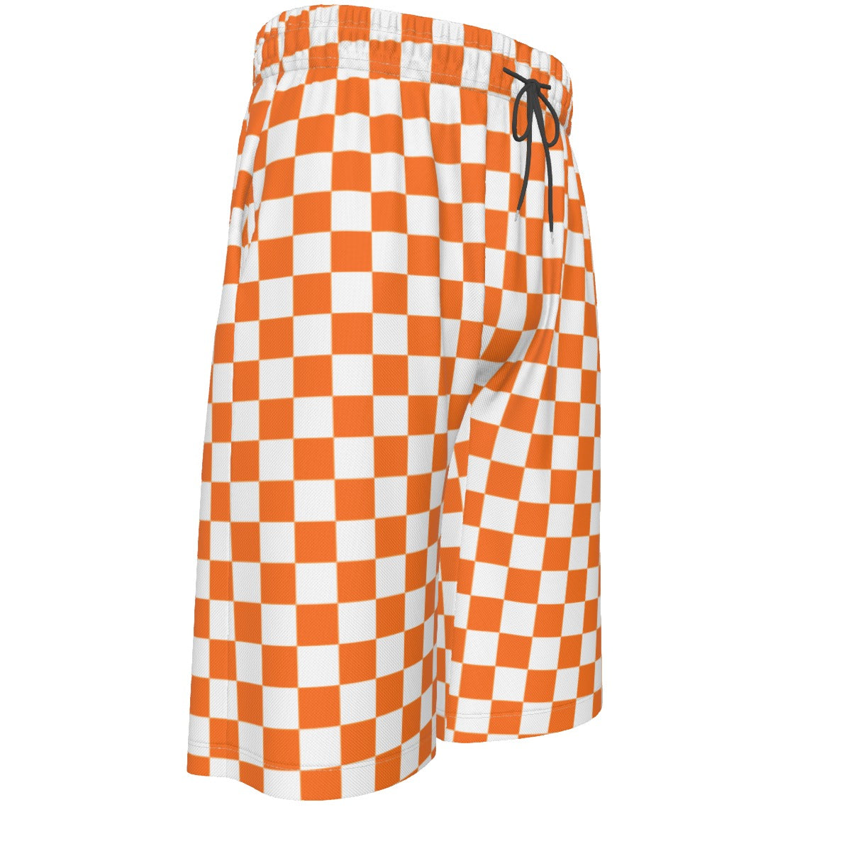 Checkerboard Men's Over-The-Knee Shorts