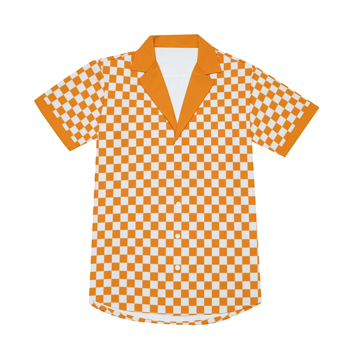 Checkerboard Men's Deep V-neck Short Sleeve Shirt