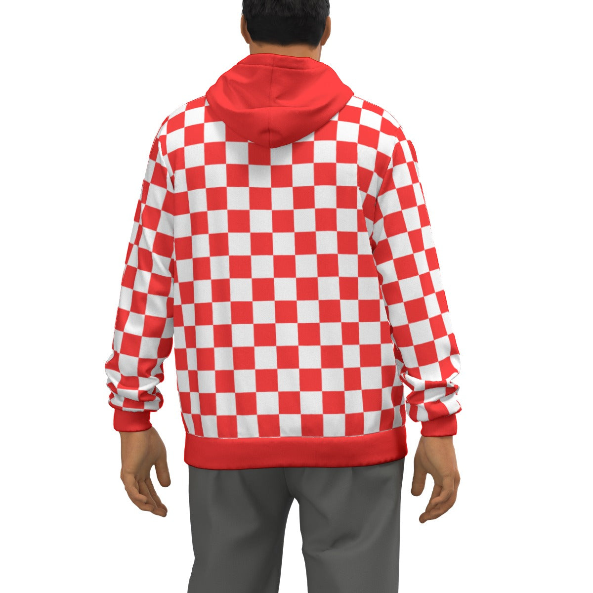 Checkerboard Unisex Pullover Hoodie 100% Cotton