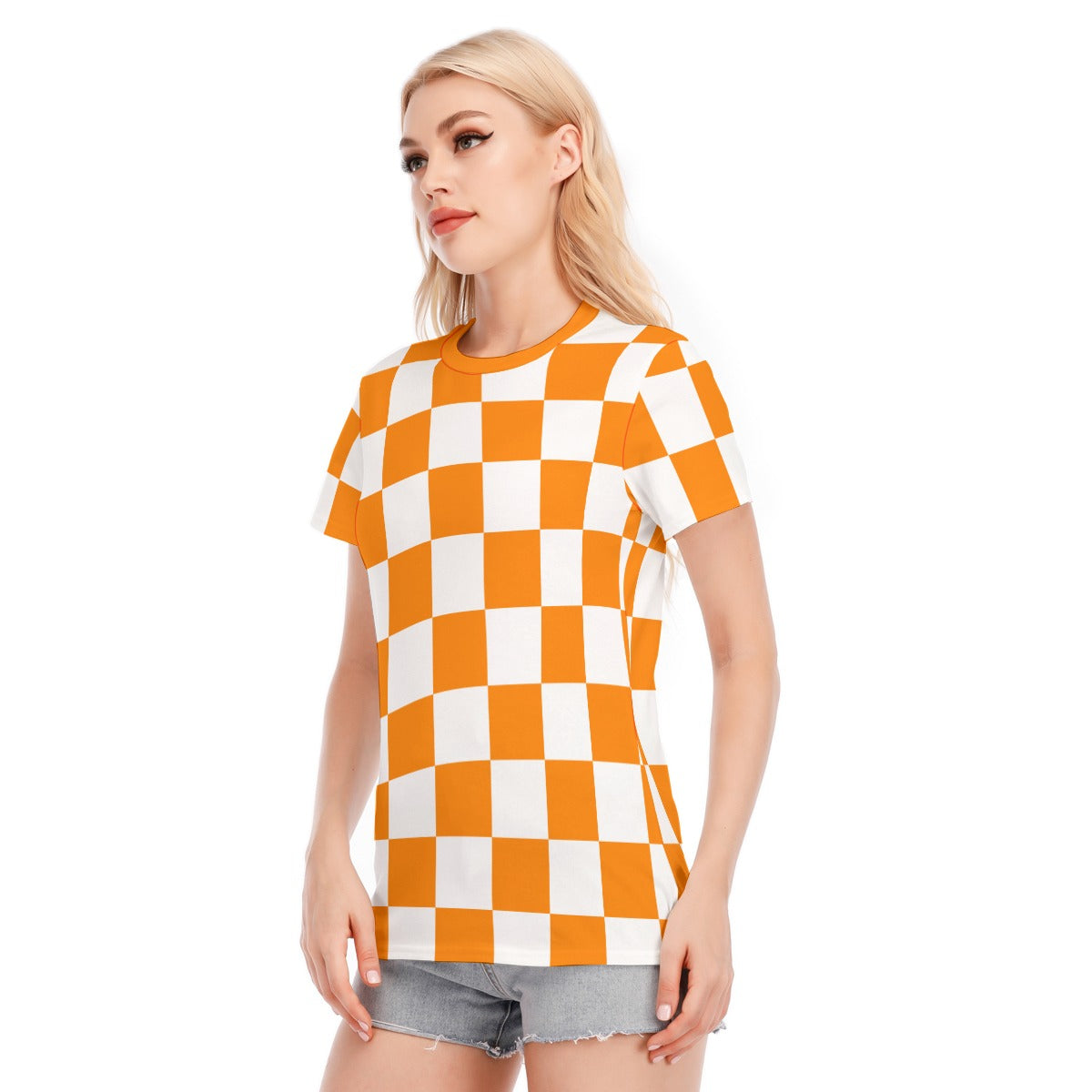 Checkerboard Women's Cotton Tee