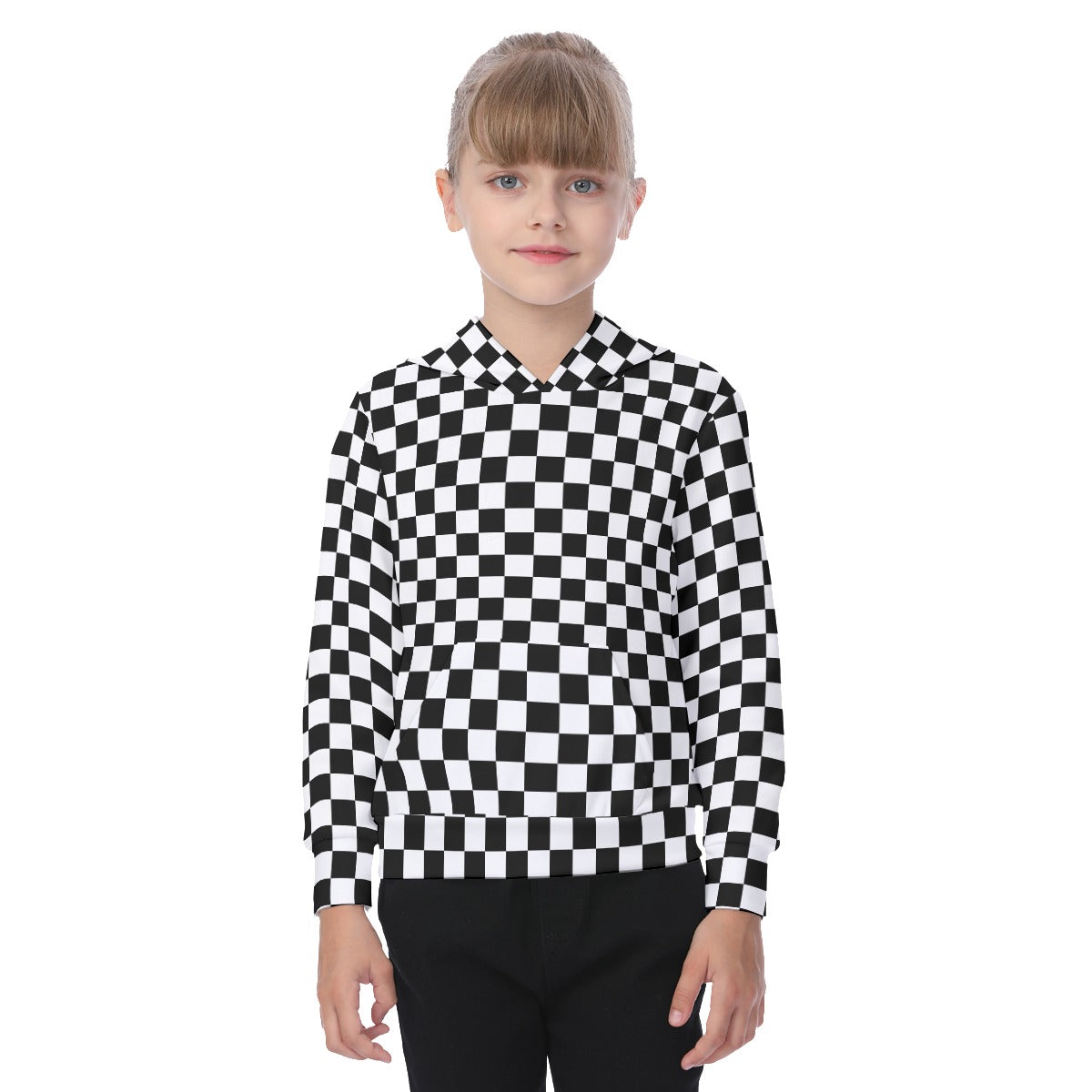 Checkerboard Oversized Kid's Hoodie