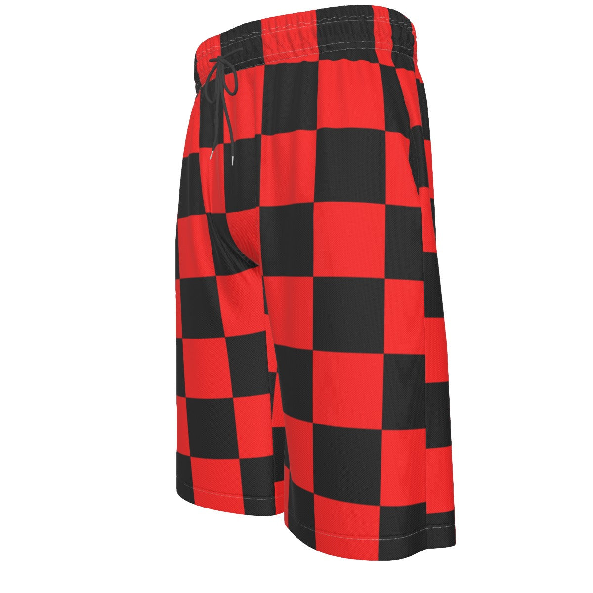 Checkerboard Men's Over-The-Knee Shorts