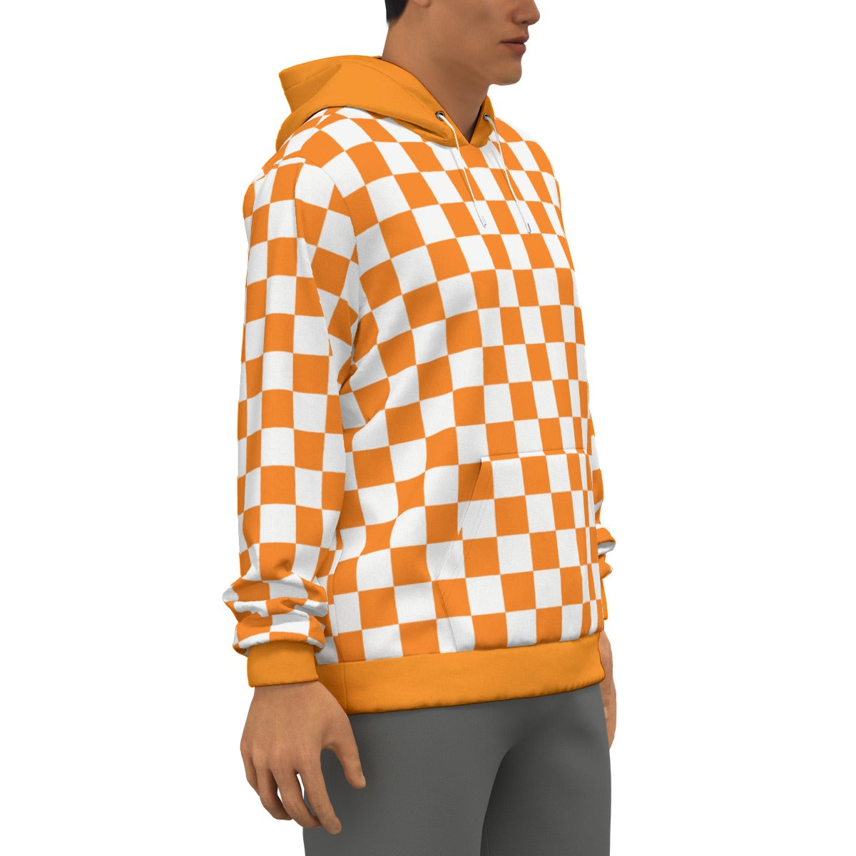 Checkerboard Unisex Pullover Hoodie 100% Cotton