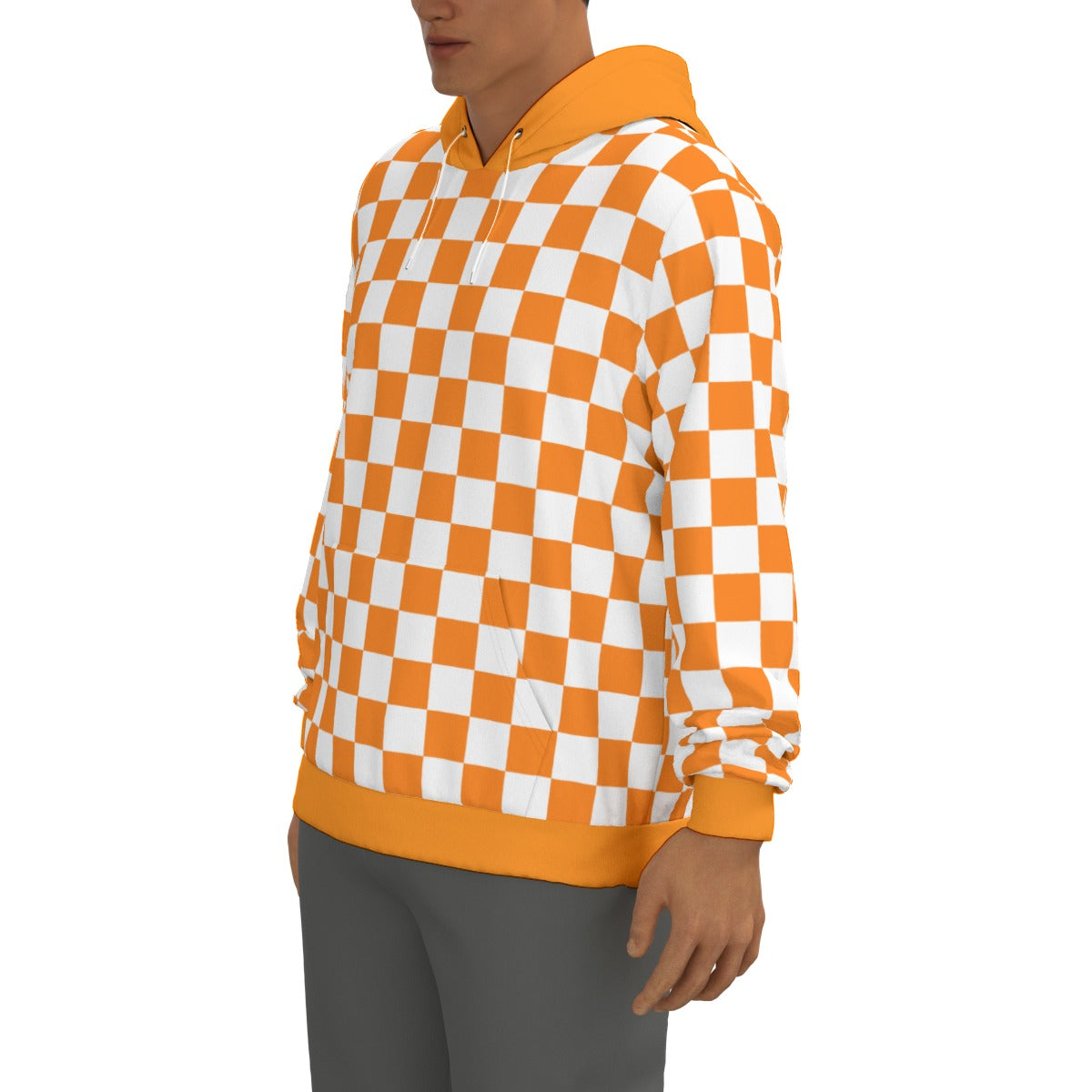 Checkerboard Unisex Pullover Hoodie 100% Cotton