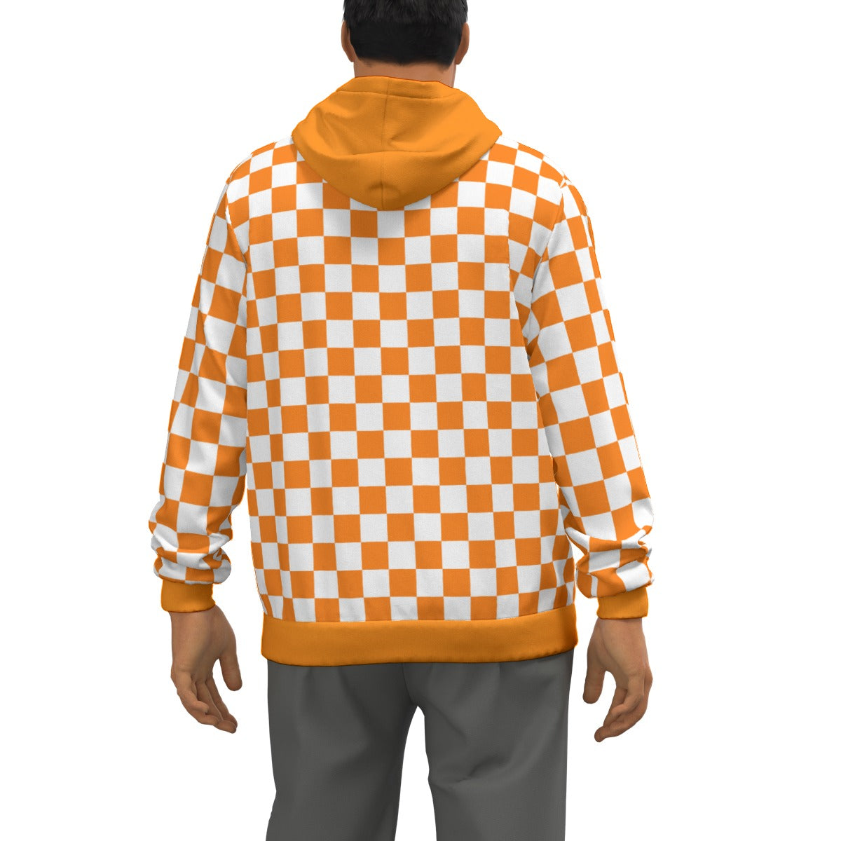 Checkerboard Unisex Pullover Hoodie 100% Cotton