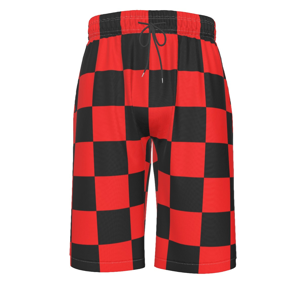 Checkerboard Men's Over-The-Knee Shorts
