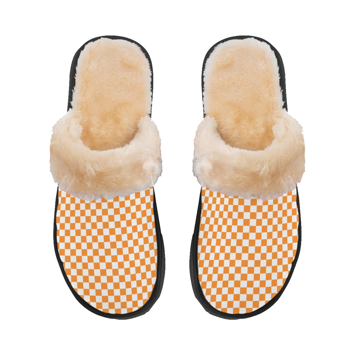 Women's Checkerboard Plush Slippers