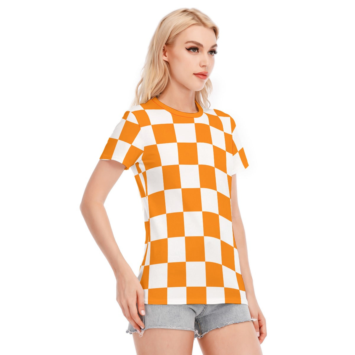Checkerboard Women's Cotton Tee