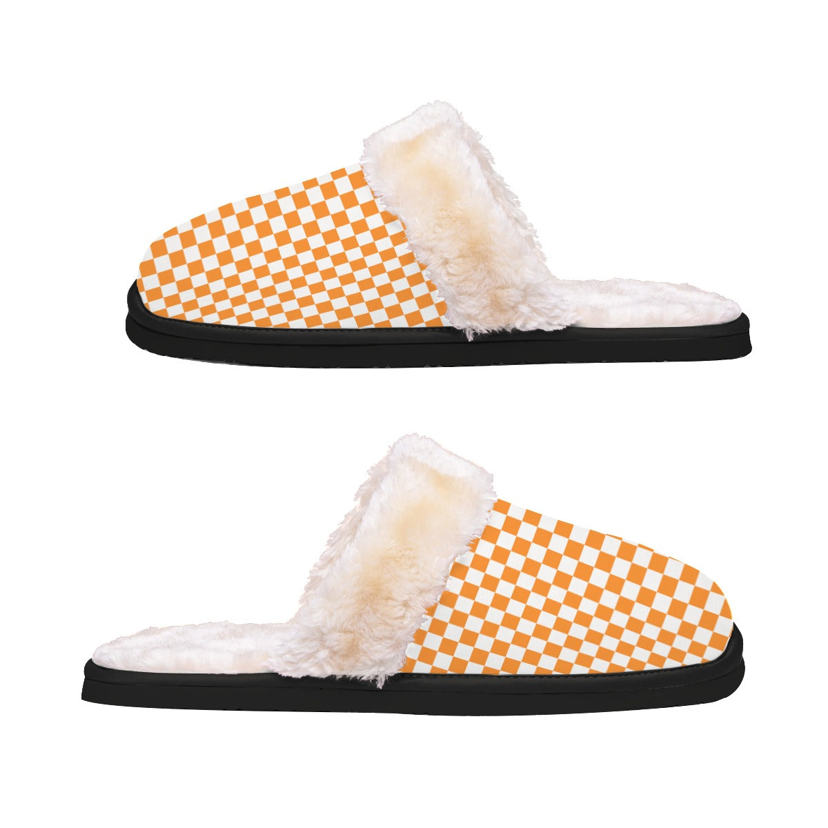 Men's Checkerboard Plush Slippers