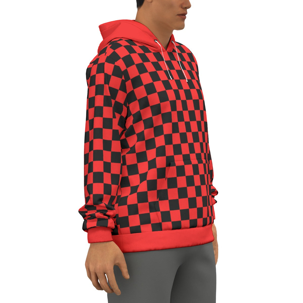 Checkerboard Unisex Pullover Hoodie 100% Cotton