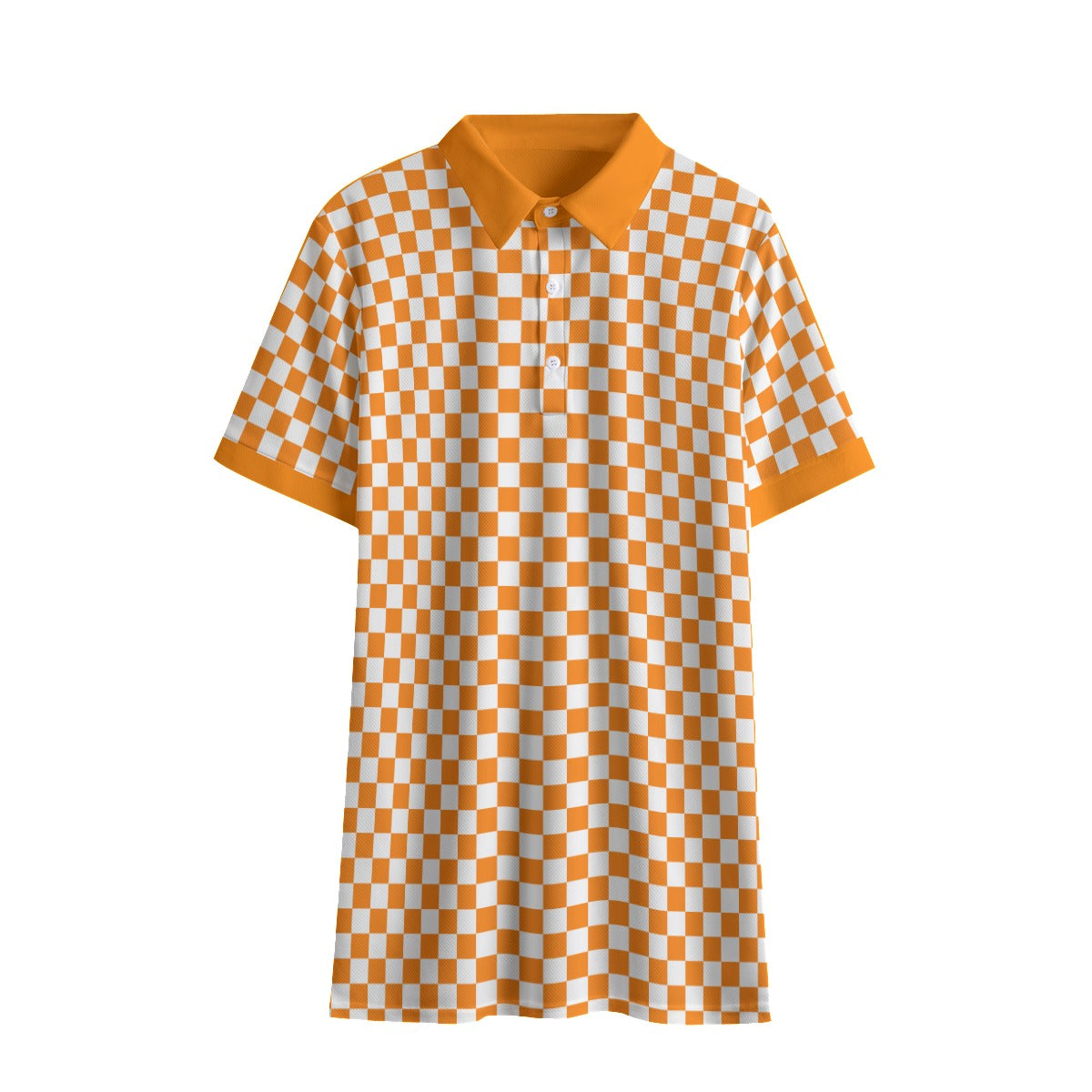 Checkerboard Men's Polo Shirt Birdseye
