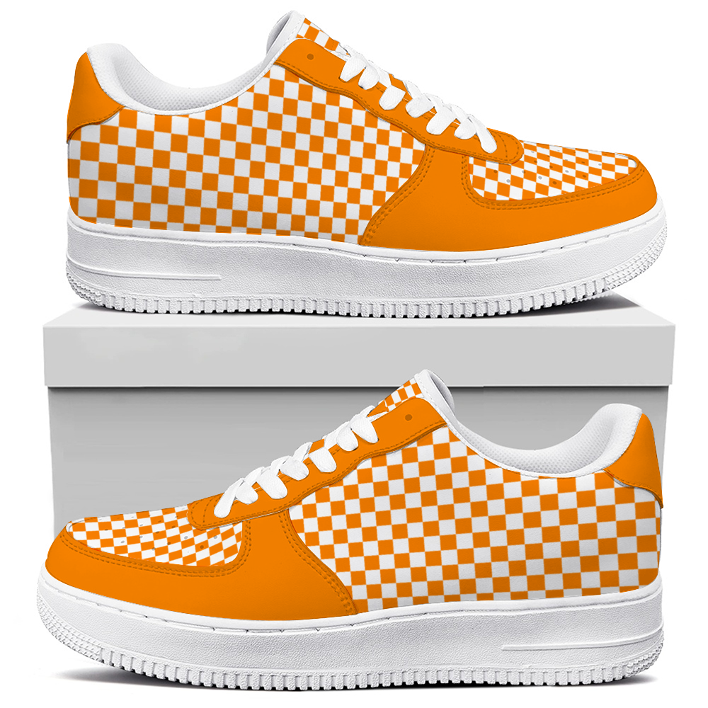 Checkerboard Leather Shoes Unisex Sneakers Leisure Sports Shoes