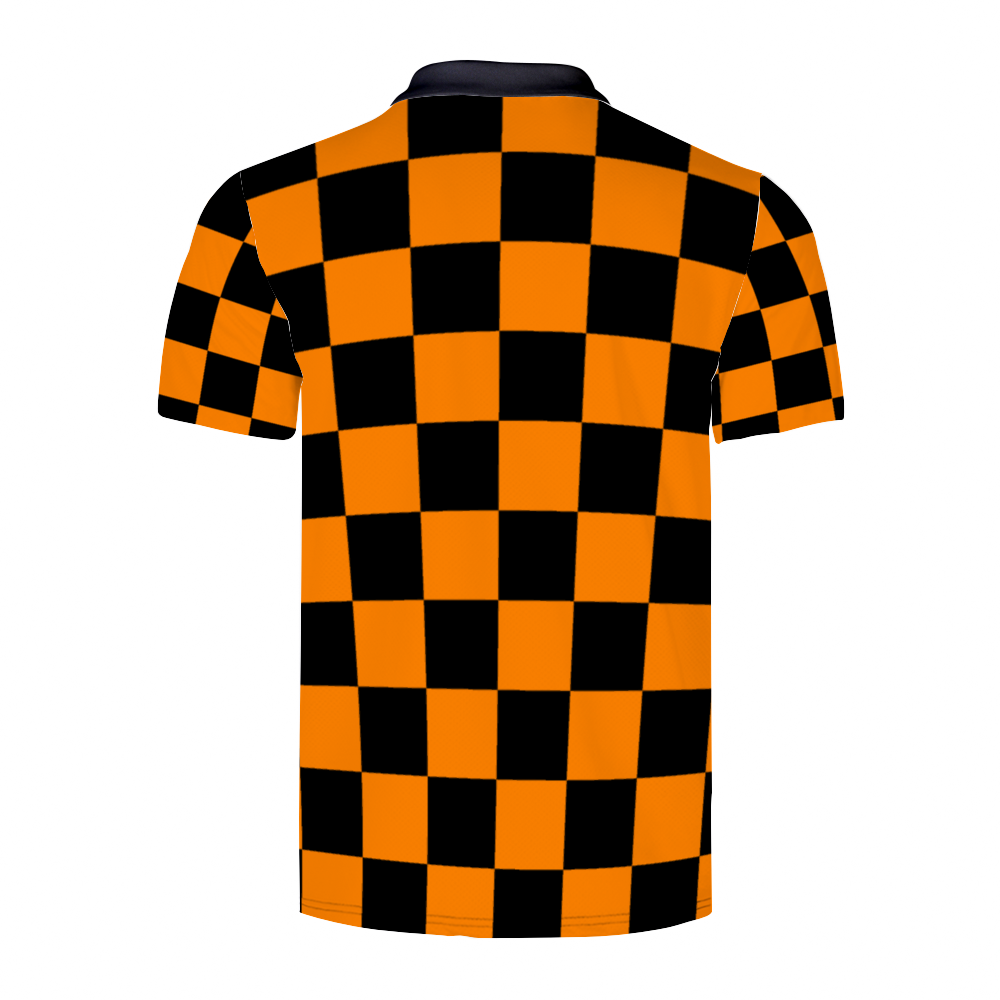 Men's Orange & Black Classic Polo Shirt Tees