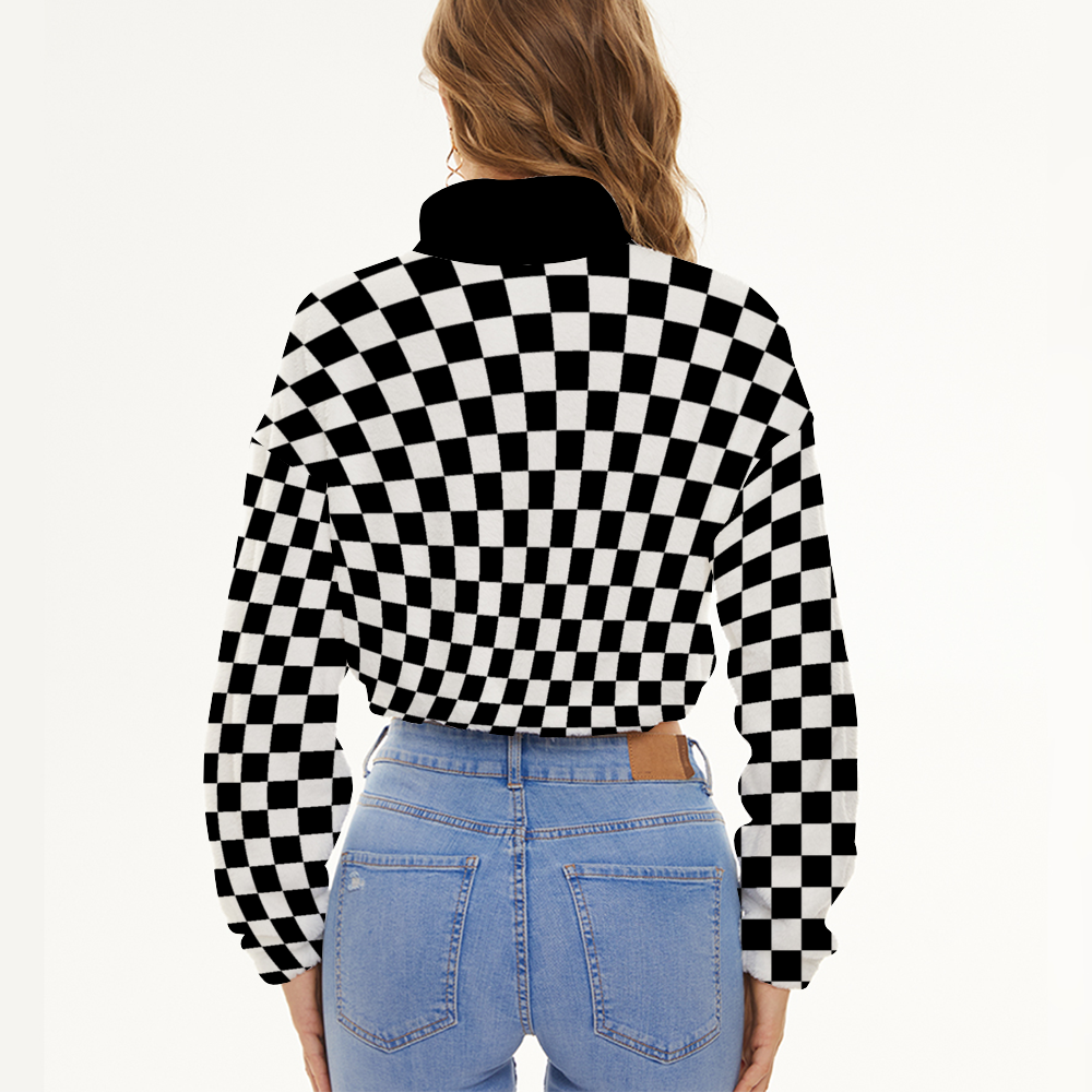 Personalized Women's Short Flannel Coats Casual Jackets Outwear