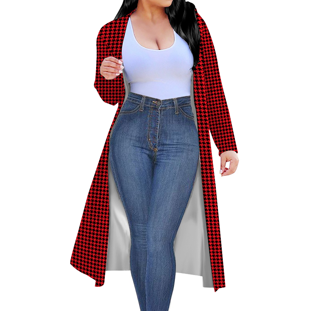 Checkerboard Long Sweater