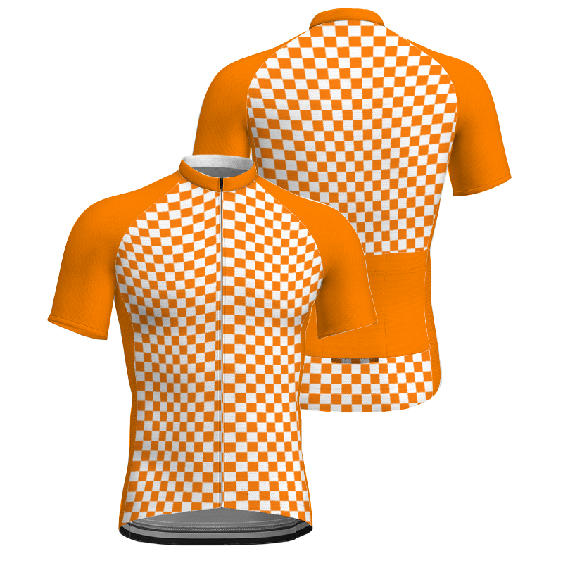 Men's Checkerboard Cycling Shirt Activewear  Top