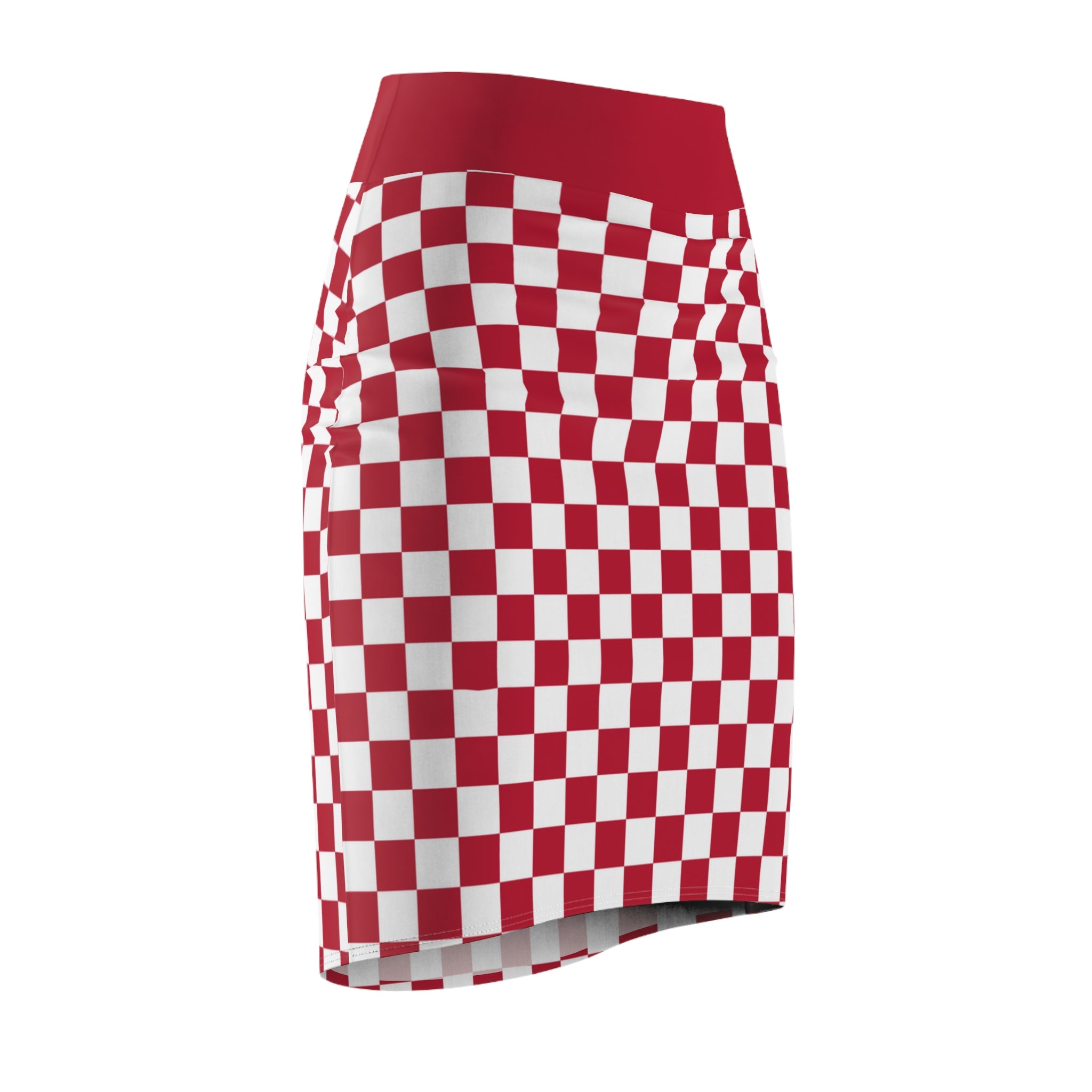 Checkered Women's Pencil Mini Skirt