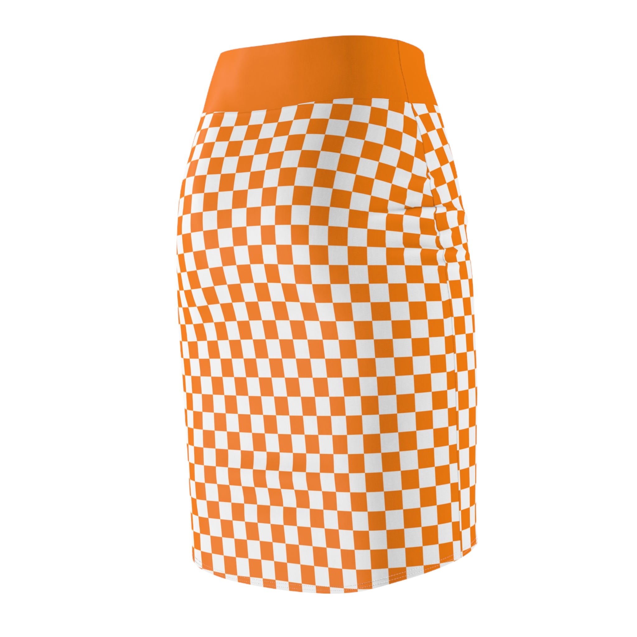 Women's Checkerboard Print Pencil Mini Skirt