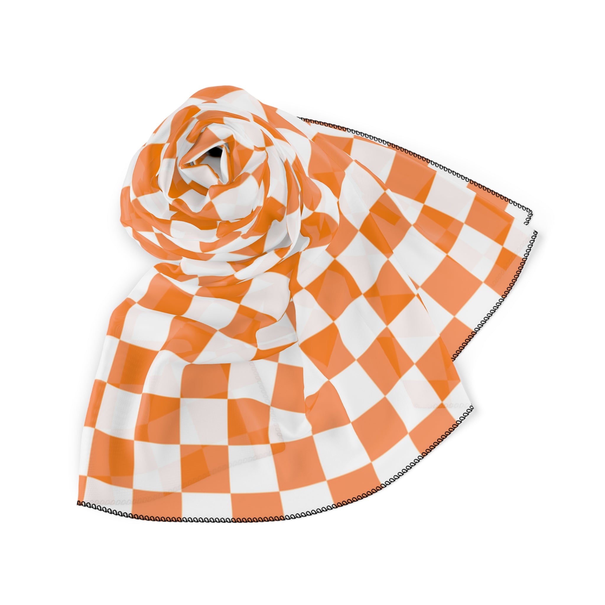 Checkerboard Poly Chiffon Scarf