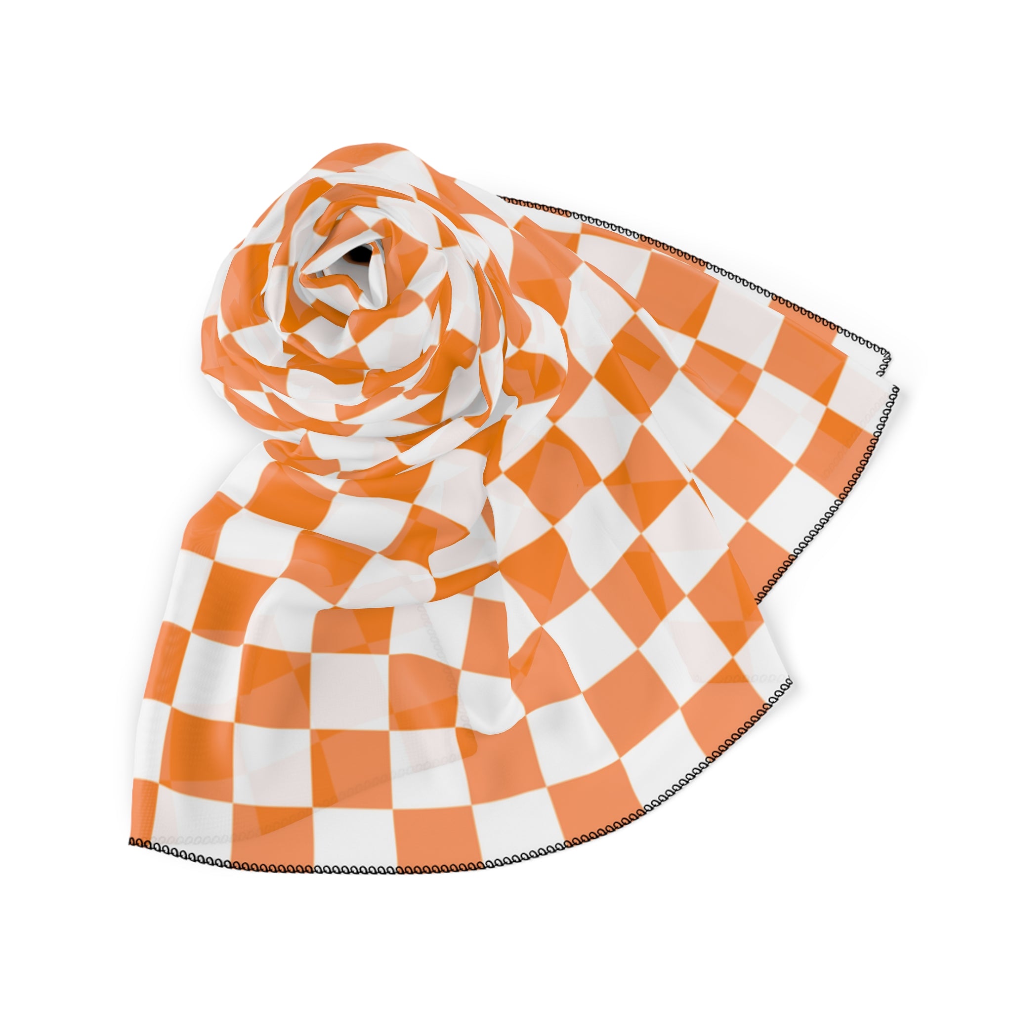 Checkerboard Poly Chiffon Scarf