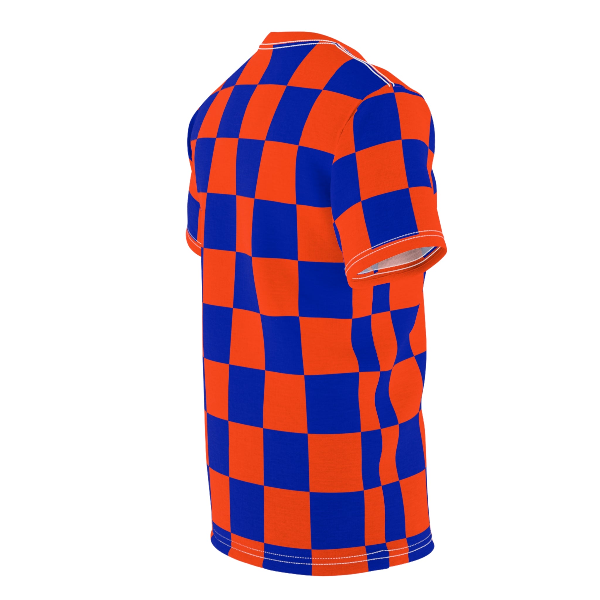 Checkerboard Shirt Blue & Orange