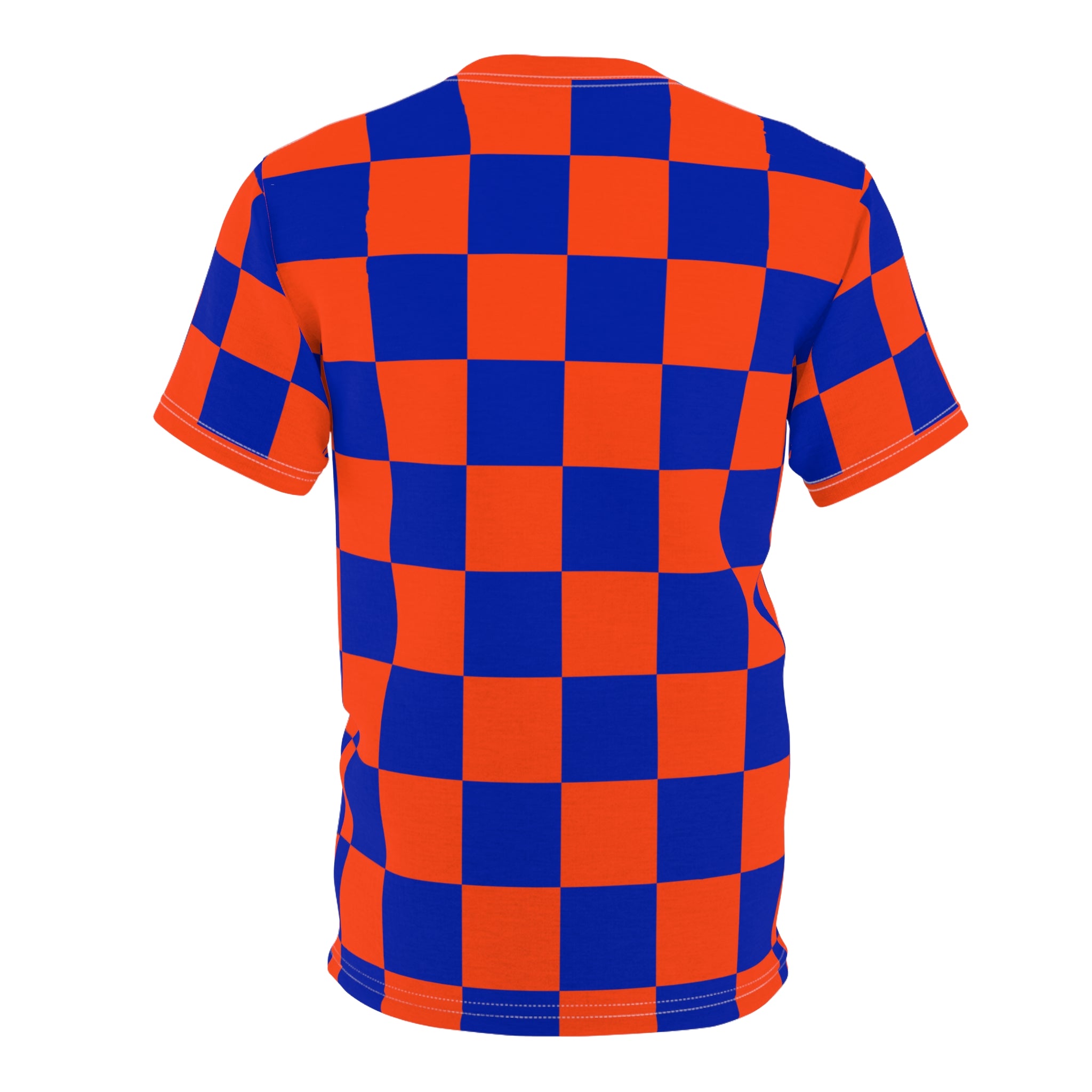 Checkerboard Shirt Blue & Orange