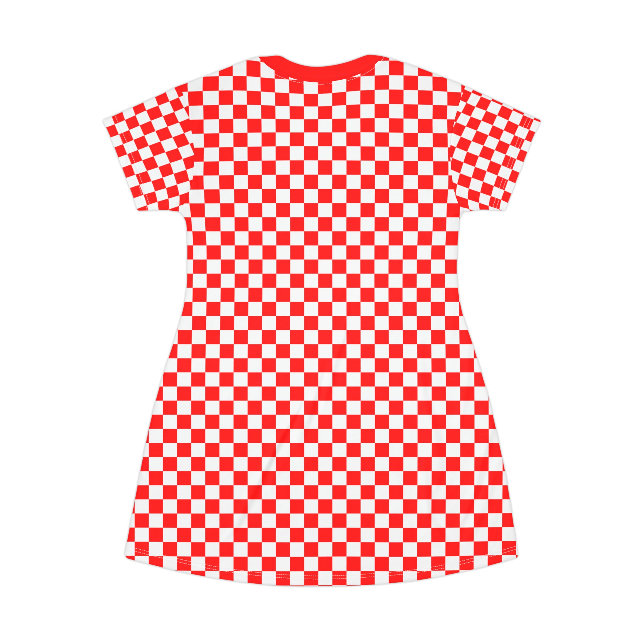 Women's Checkerboard T-Shirt Dress