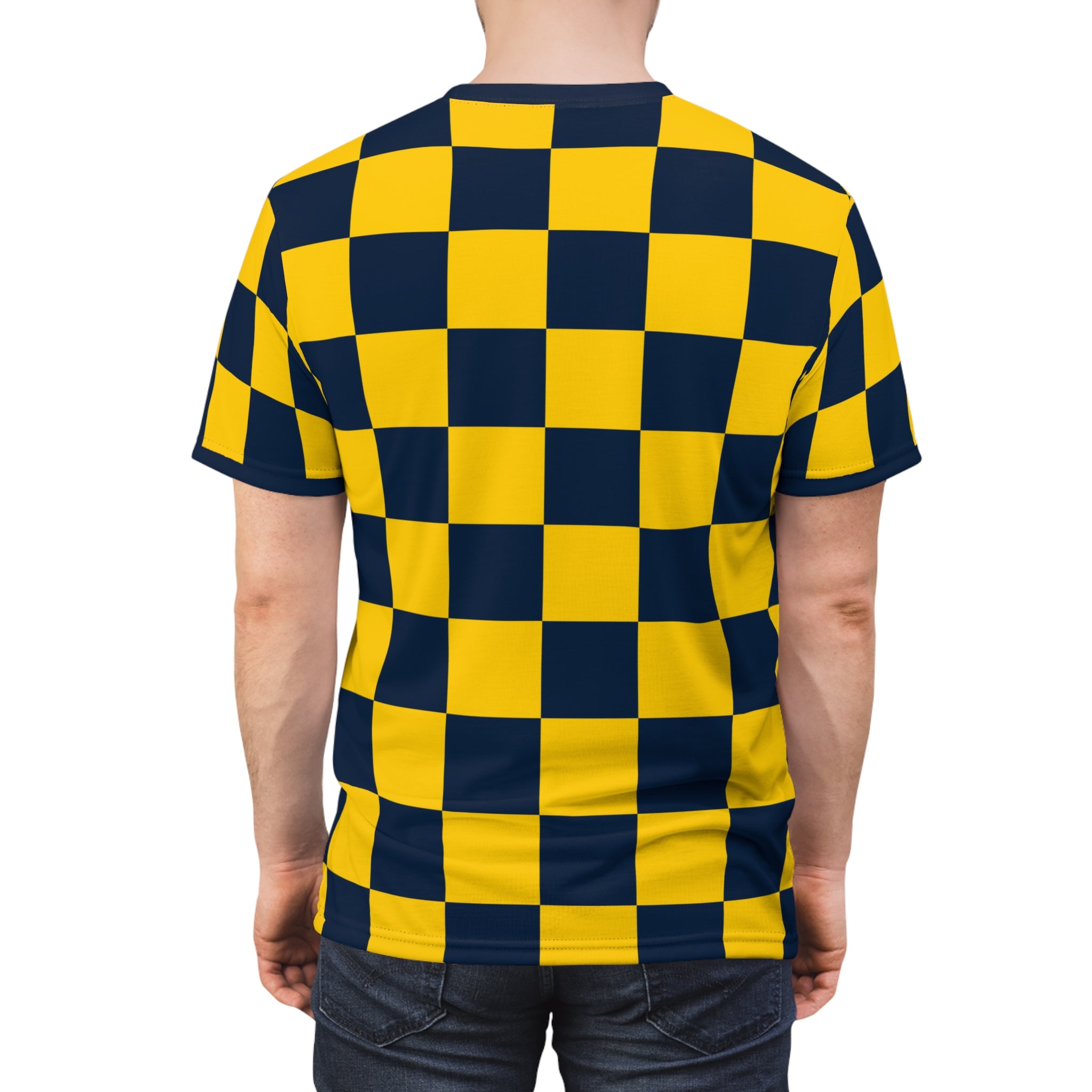 Checkerboard Shirt Blue & Yellow