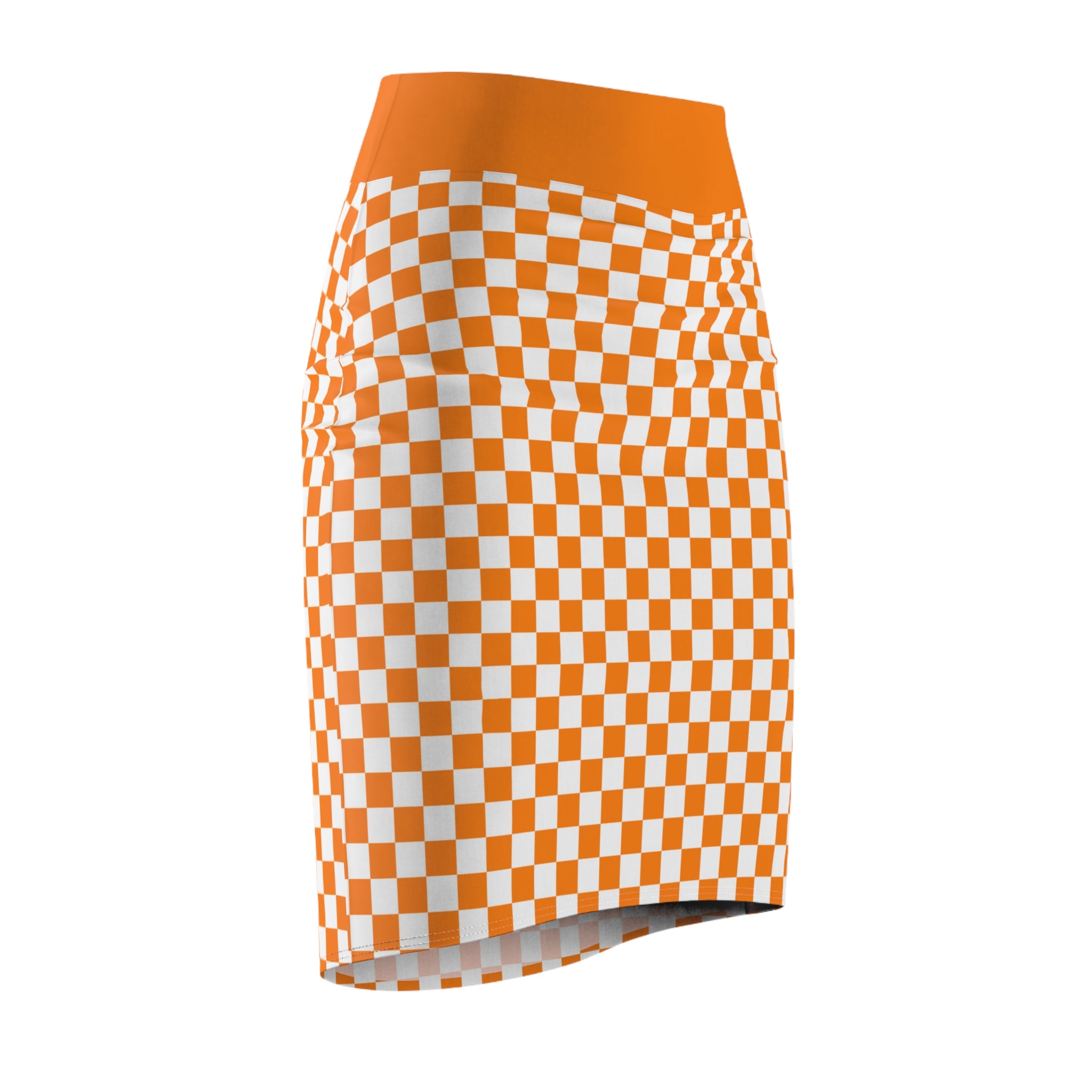 Women's Checkerboard Print Pencil Mini Skirt