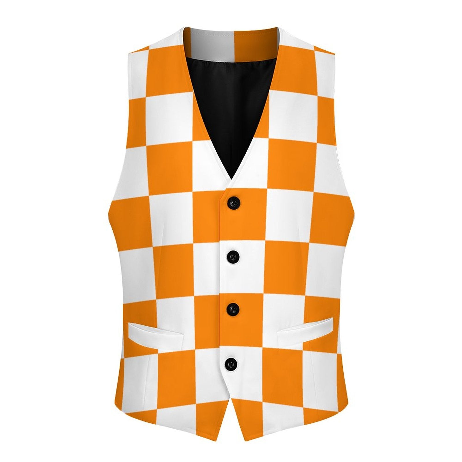Orange Checkerboard Vest