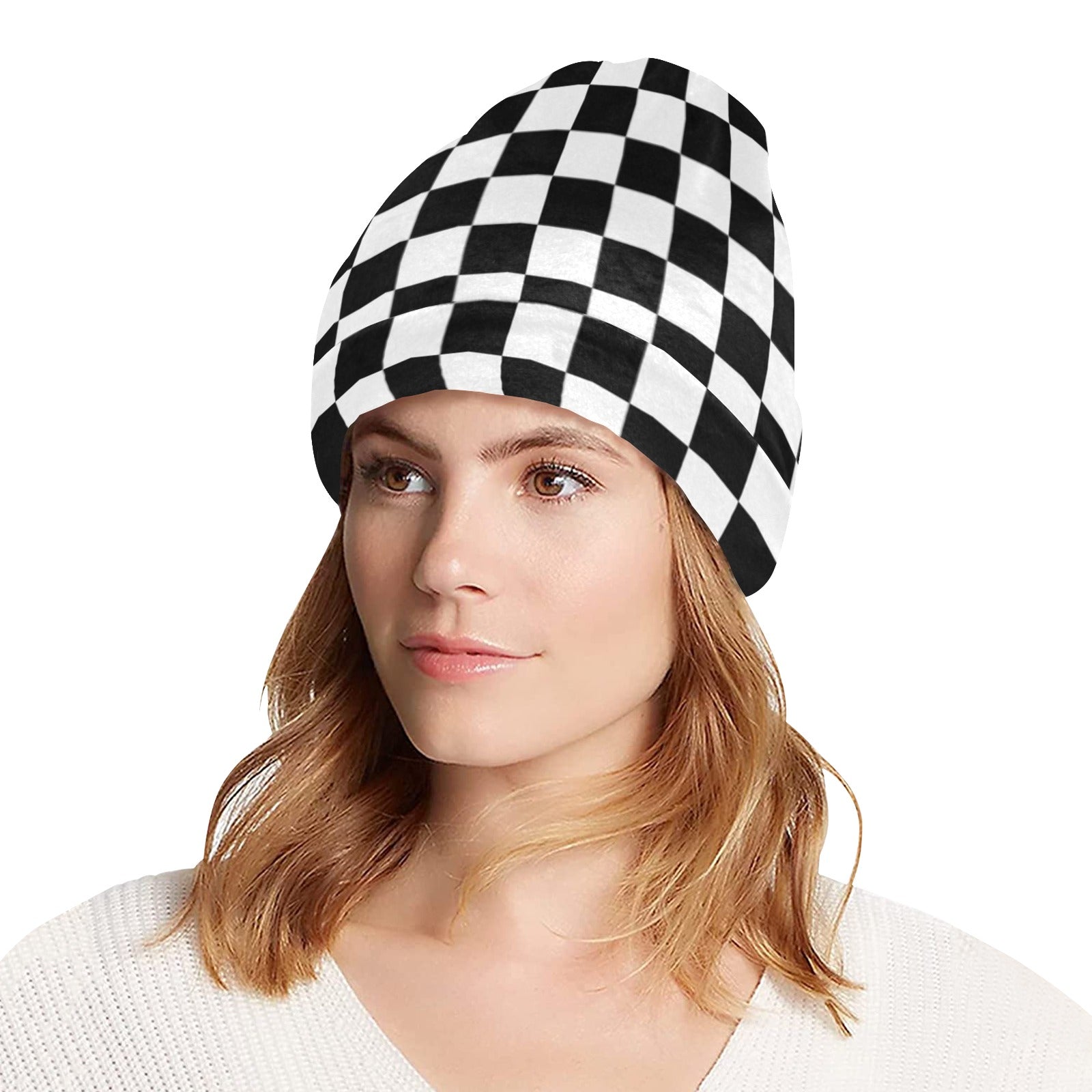 Checkerboard Beanie for Adults