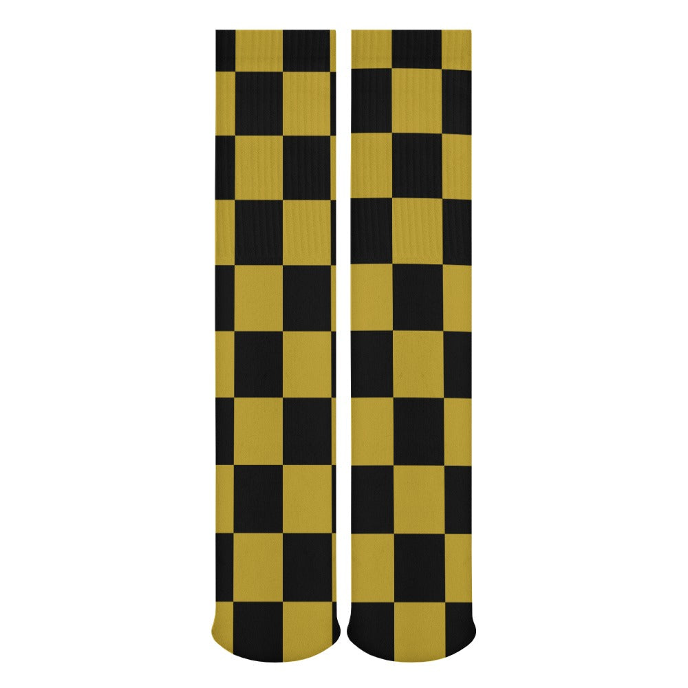 Checkerboard Long Socks (Pack of 5)