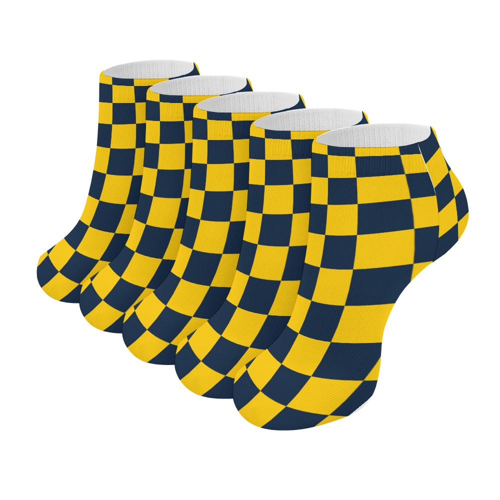 Checkerboard Socks 5 Pairs