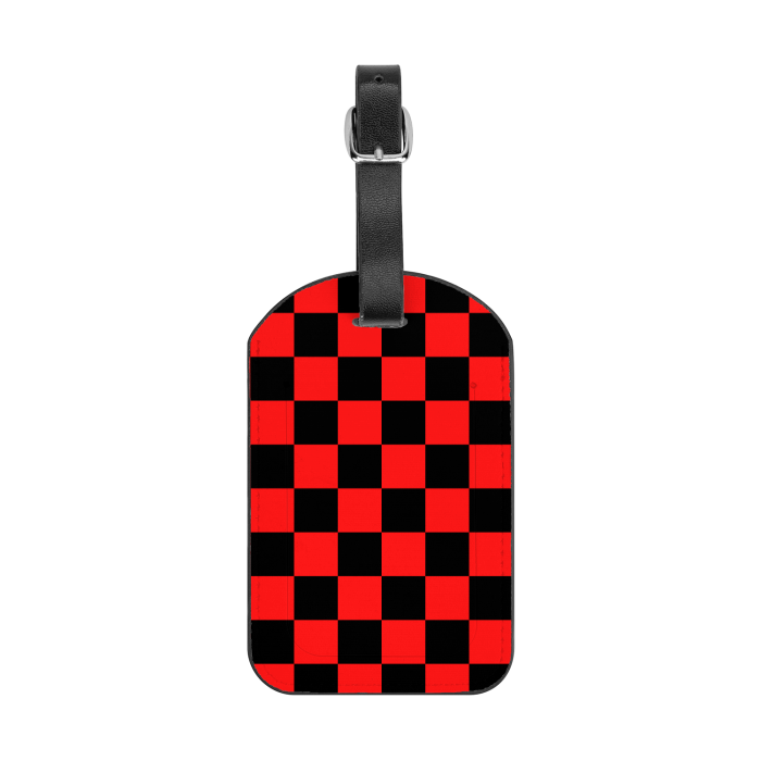 Checkerboard Luggage Tag,Travel Accessory,Home,Luggare Tag Red,MOQ1,Delivery days 5