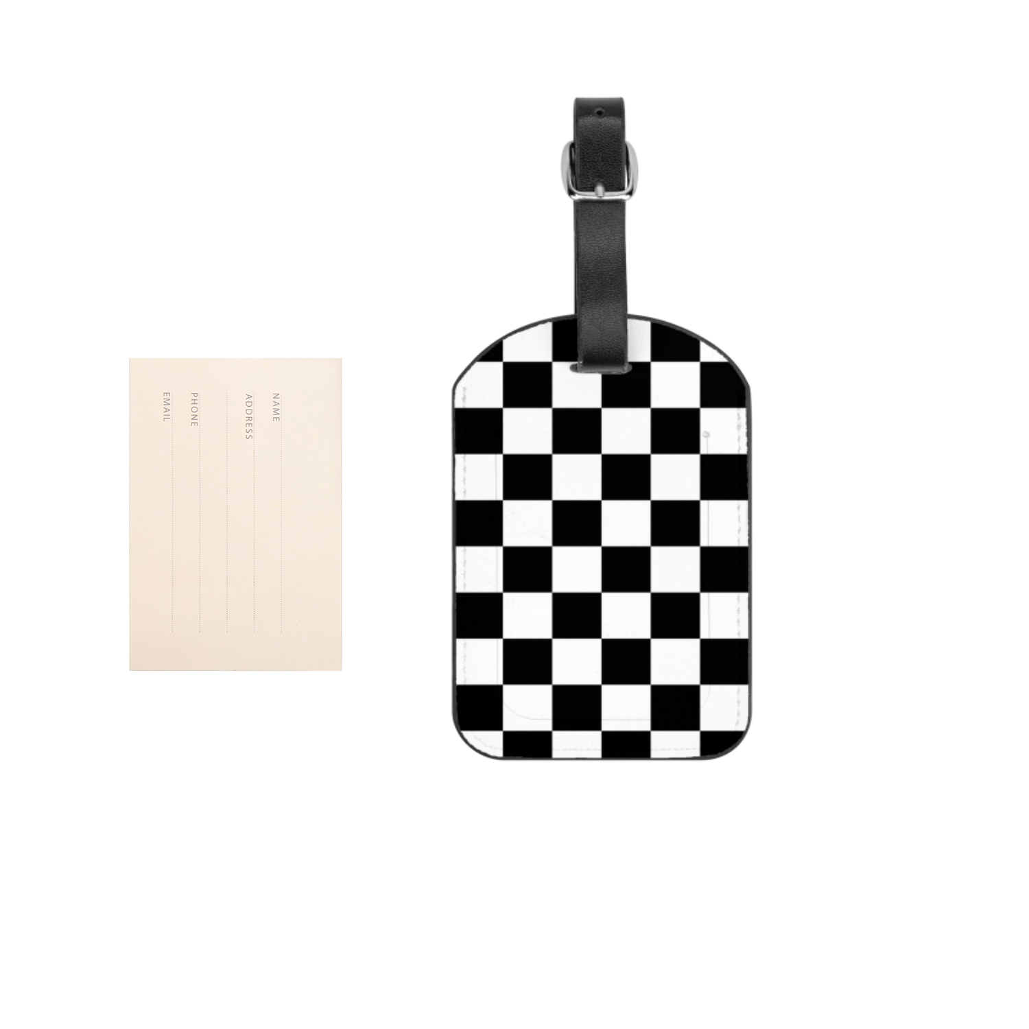 Checkerboard Luggage Tag