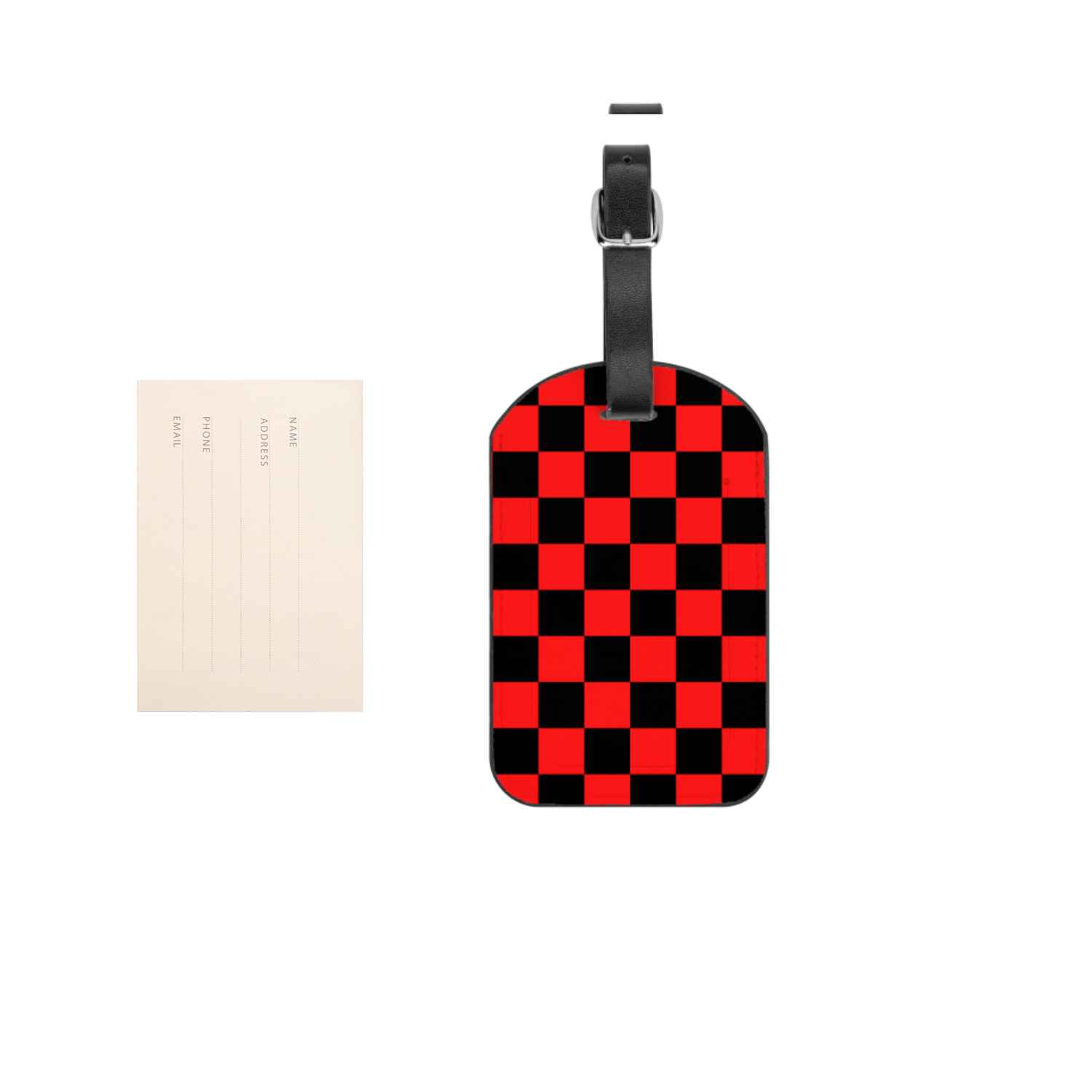 Checkerboard Luggage Tag