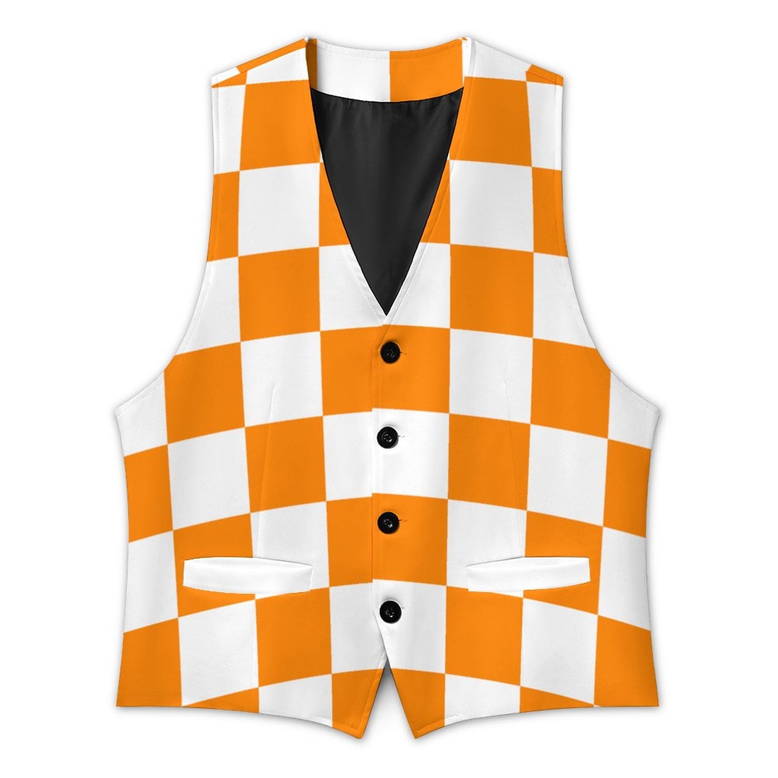 Orange Checkerboard Vest