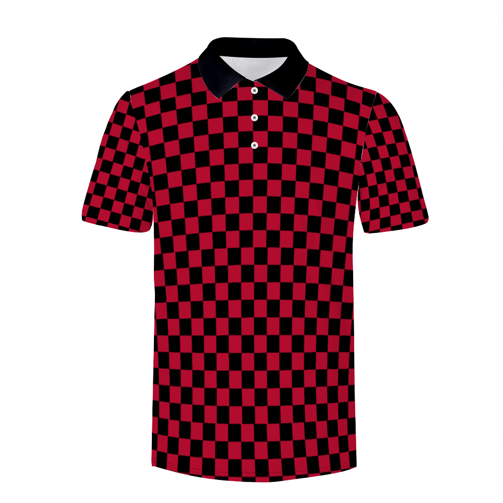 Men's Checkerboard Polo Shirt