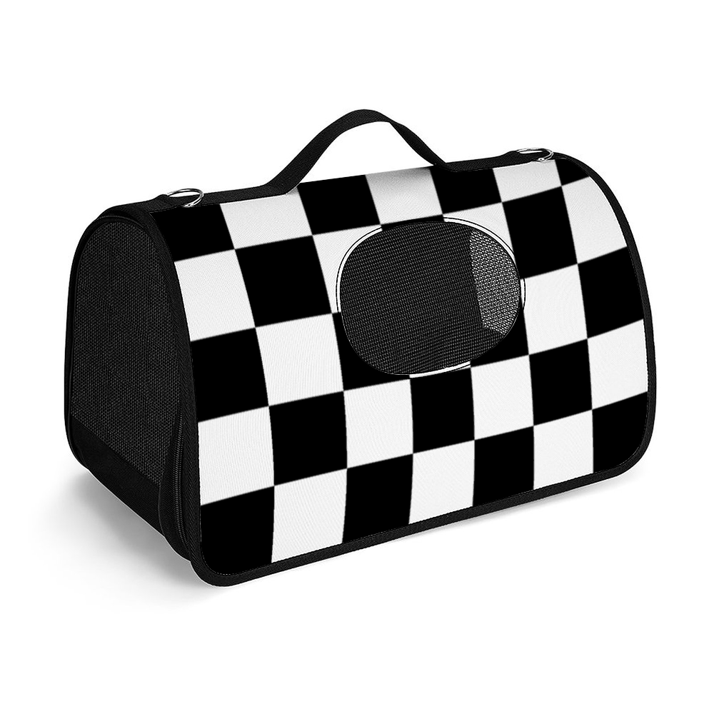 Checkerboard Mesh Breathable Portable Pet Bag