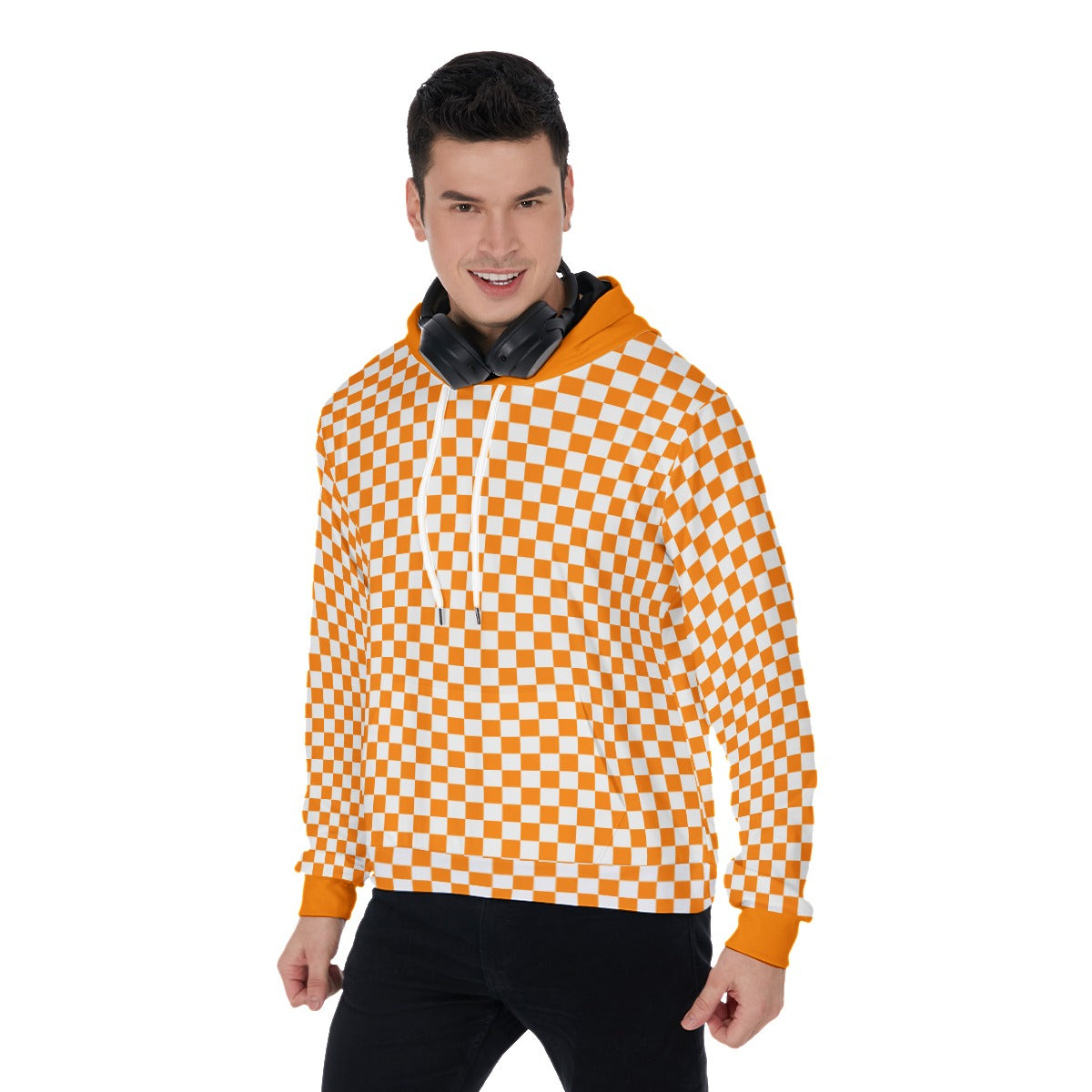 Checkerboard Men's Pullover Hoodie