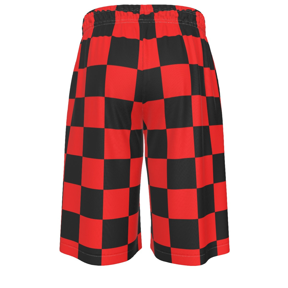 Checkerboard Men's Over-The-Knee Shorts