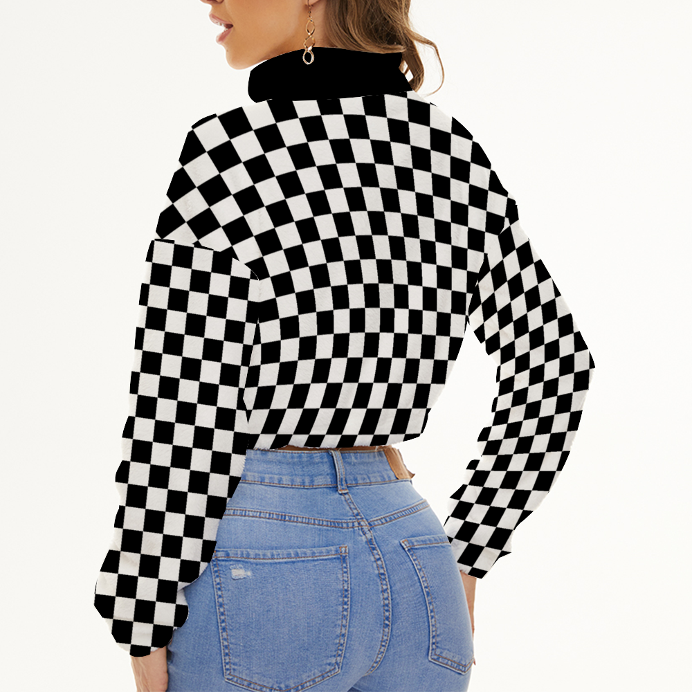 Personalized Women's Short Flannel Coats Casual Jackets Outwear