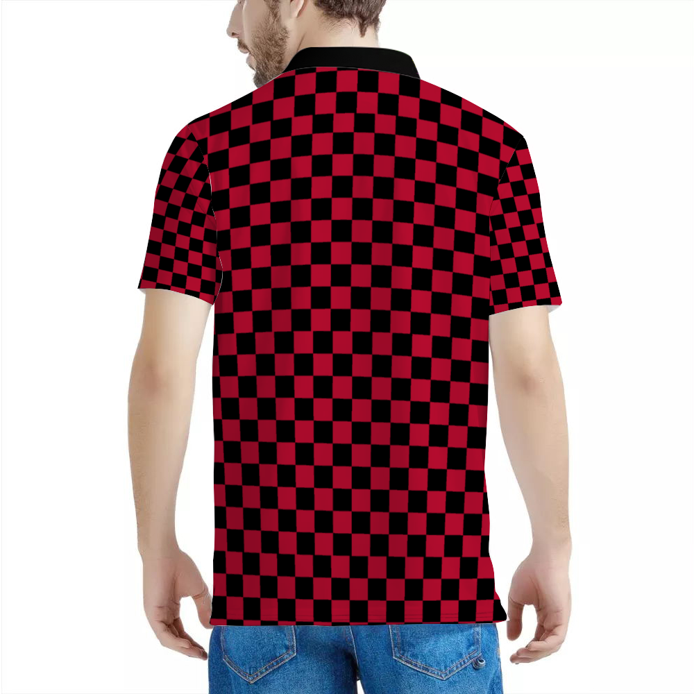 Men's Checkerboard Polo Shirt